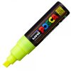 Marker UNI Posca PC-8K, varf tesit, 8.0mm, galben fluorescent