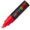 Marker UNI Posca PC-8K, varf tesit, 8.0mm, rosu fluorescent