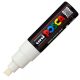 Marker UNI Posca PC-8K, varf tesit, 8.0mm alb