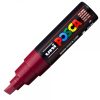 Marker UNI Posca PC-8K, varf tesit, 8.0mm, culoare grena