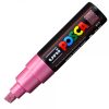 Marker UNI Posca PC-8K, varf tesit, 8.0mm , roz metalic