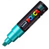 Marker UNI Posca PC-8K, varf tesit, 8.0mm ,verde metalic