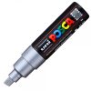 Marker UNI Posca PC-8K, varf tesit, 8.0mm, argintiu