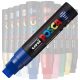 Marker UNI Posca PC-17K, varf tesit, 15.0mm albastru