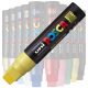 Marker UNI Posca PC-17K, varf tesit, 15.0mm galben