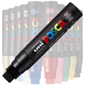 Marker UNI Posca PC-17K, varf tesit, 15.0mm negru