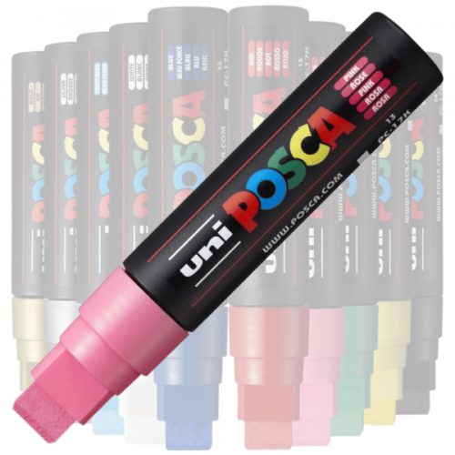Marker UNI Posca PC-17K, varf tesit, 15.0mm roz