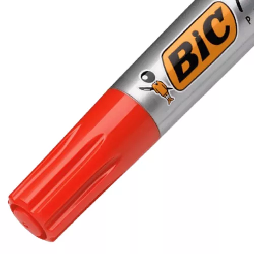 Marker permanent Bic Marking 2000, varf rotund, 1.7 mm, corp gros, rosu