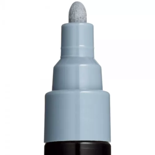 Marker UNI Posca PC-5M, varf rotund, 1.8-2.5mm gri