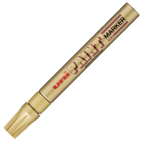 Marker cu vopsea UNI PX-20, varf rotund, 2.2-2.8mm, auriu