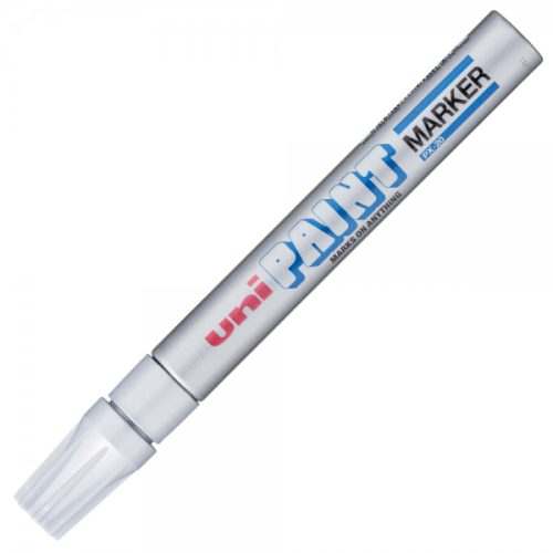 Marker cu vopsea UNI PX-20, varf rotund, 2.2-2.8mm, argintiu