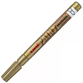Marker cu vopsea UNI PX-21, varf rotund, 0.8-1.2mm, auriu