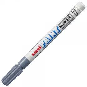 Marker cu vopsea UNI PX-21, varf rotund, 0.8-1.2mm , gri