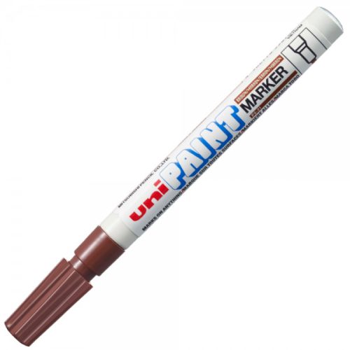 Marker cu vopsea UNI PX-21, varf rotund, 0.8-1.2mm , maro