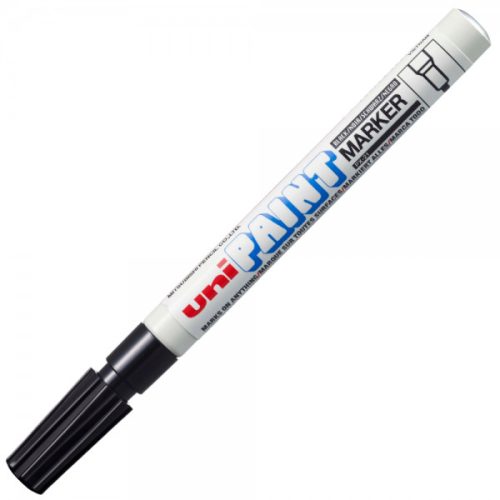 Marker cu vopsea UNI PX-21, varf rotund, 0.8-1.2mm , negru