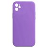 Husa Apple iPhone 11 Luxury Silicone, catifea in interior, protectie camere, mov