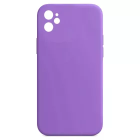   Husa Apple iPhone 11 Luxury Silicone, catifea in interior, protectie camere, mov