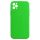 Husa Apple iPhone 11 Pro, Luxury Silicone, catifea in interior, protectie camere, verde neon