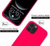 Husa Apple iPhone 12 Mini Luxury Silicone, catifea in interior, roz ciclam