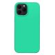 Husa Apple iPhone 12 Mini Luxury Silicone, catifea in interior, turcoaz