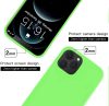 Husa Apple iPhone 12 Pro Max Luxury Silicone, catifea in interior, protectie camere, verde neon