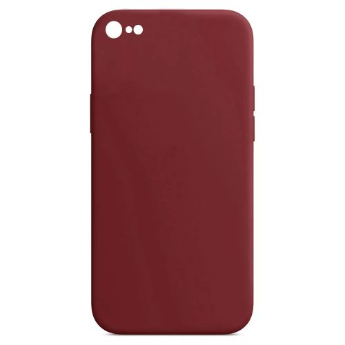 Husa Apple iPhone 7/8 Luxury Silicone, catifea in interior, rosu burgund