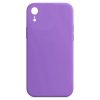Husa Apple iPhone XR Luxury Silicone, catifea in interior, protectie camere, mov