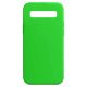 Husa Samsung Galaxy S10, Luxury Silicone, catifea in interior, verde neon