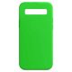 Husa Samsung Galaxy S10 Luxury Silicone, catifea in interior, verde neon