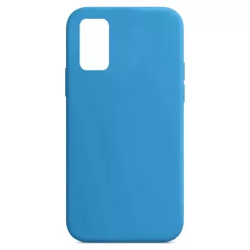   Husa Samsung Galaxy S20 Luxury Silicone, catifea in interior, albastru