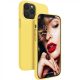 Husa Samsung Galaxy S20 Plus Luxury Silicone, catifea in interior, galben