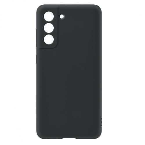 Husa Samsung Galaxy S21 FE, Luxury Silicone, catifea in interior, protectie camere, neagra