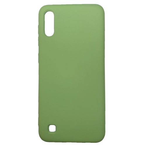 Husa Samsung Galaxy A10, Luxury Silicone, catifea in interior, verde maslina