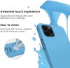 Husa Samsung Galaxy A21s Luxury Silicone, catifea in interior, albastru deschis