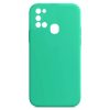 Husa Samsung Galaxy A21s Luxury Silicone, catifea in interior, protectie camere, turcoaz