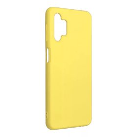   Husa Samsung Galaxy A32 5G, Luxury Silicone, catifea in interior, galben