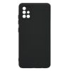Husa Samsung Galaxy A51 Luxury Silicone, catifea in interior, protectie camere, negru