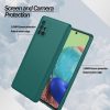 Husa Samsung Galaxy A51, Luxury Silicone, catifea in interior, protectie camere, verde inchis