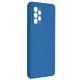 Husa Samsung Galaxy A52/A52s Luxury Silicone, catifea in interior, protectie camere, albastra