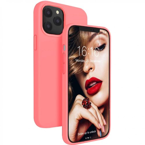 Husa Samsung Galaxy M30s Luxury Silicone, catifea in interior, roz deschis