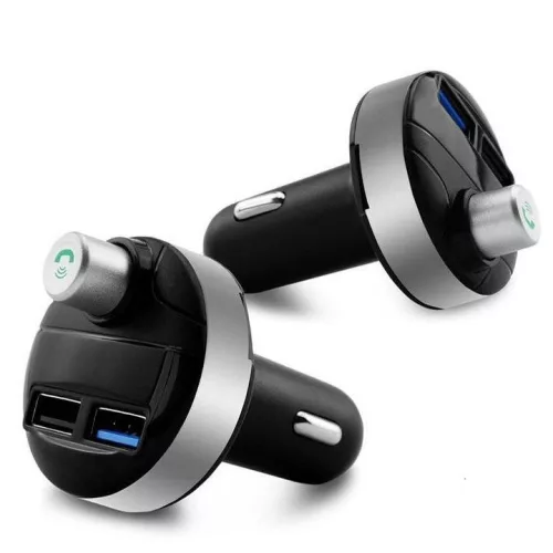 Modulator FM X12, Bluetooth, AUX, 2 porturi USB, handsfree, negru