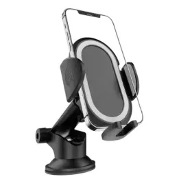   Suport auto magnetic MX-CZ023, cu cleme, MultiAngle, brat telescopic, prindere pe bord/parbriz, negru