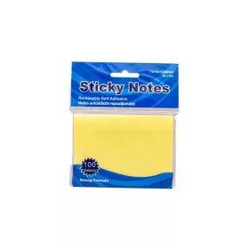   Notes adeziv Office Cover A04, 100 coli, 75 x 100 mm, galben pastel, blister