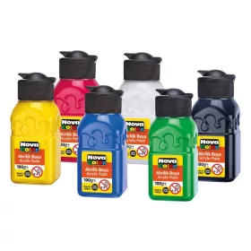   Set 6 culori / vopsea acrilica Nova Color NC-2005, 6 x 100 ml