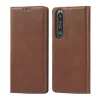 Husa Samsung Galaxy A51, Elegant Book Case, inchidere magnetica, maro