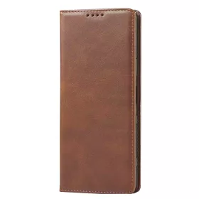   Husa Motorola Moto E22, Elegant Book Case, inchidere magnetica, maro