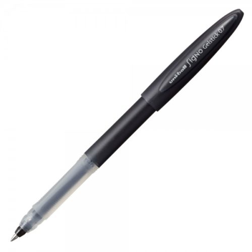 Pix cu gel Uni-ball Signo GelStick UM-170, 0.7mm, cu capac, corp in culoarea scrisului, negru