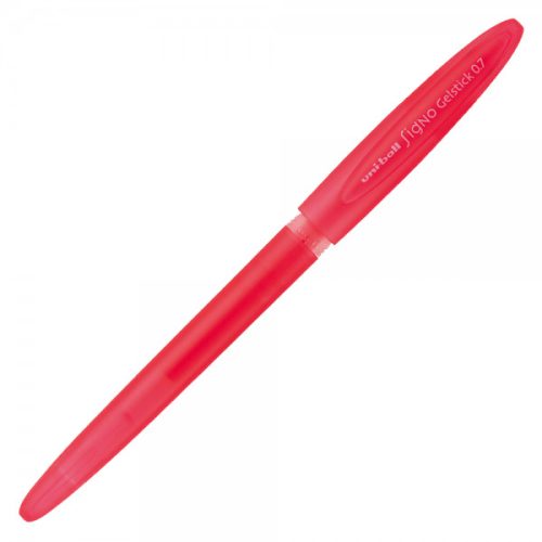 Pix cu gel Uni-ball Signo GelStick UM-170, 0.7mm, cu capac, corp in culoarea scrisului, rosu