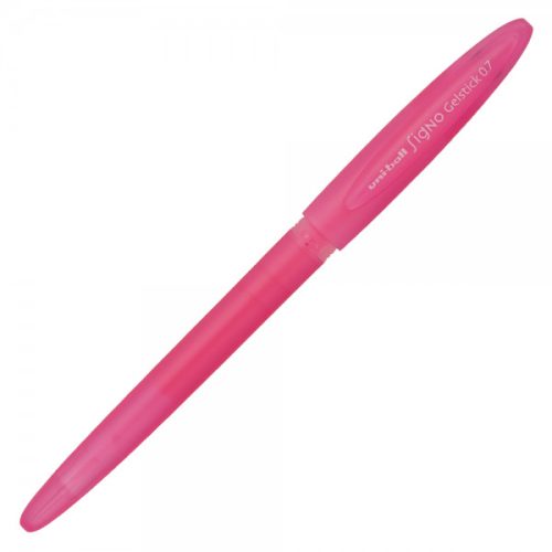 Pix cu gel Uni-ball Signo GelStick UM-170, 0.7mm, cu capac, corp in culoarea scrisului, roz