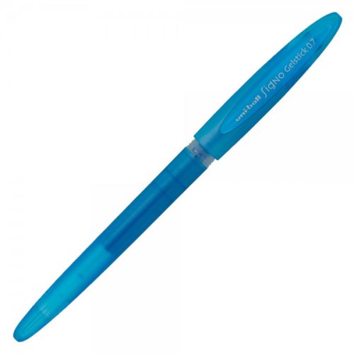 Pix cu gel Uni-ball Signo GelStick UM-170, 0.7mm, cu capac, corp in culoarea scrisului, bleu